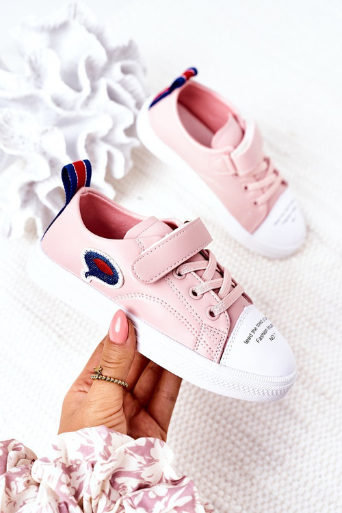 Children's Sneakers With Velcro Pink Cartoon