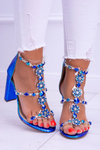 Lu Boo Petrol Taylor Zircon Sandals