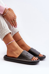 Women's Lightweight Black Foam Slides Fenicva