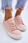 Women's Big Star Embroidered Sneakers LL274224 Pink