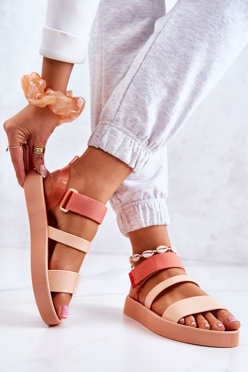 Fragrant Rubber Sandals With Velcro ZAXY HH285288 Orange