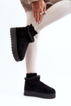 Women's Snow Boots On Platform Lined With Fur Black Xamella