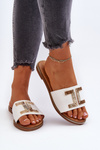 Women's White Sandals with Decoration Ollavia