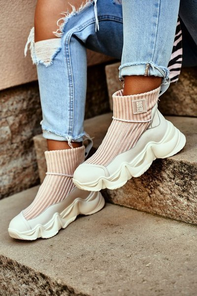 Women's High Sneakers Big Star White GG274608