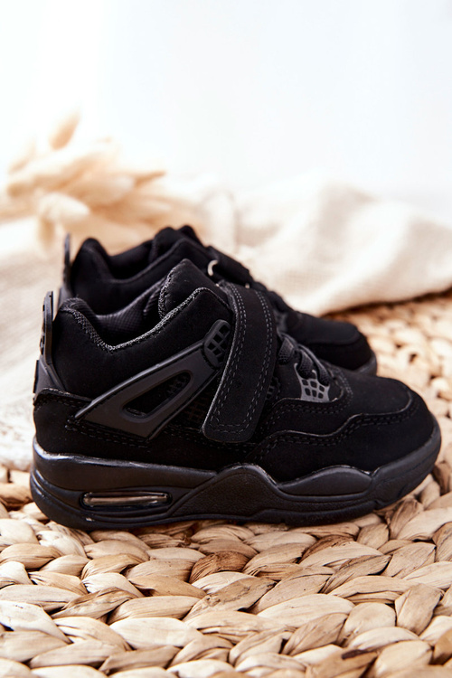 Children's Leather Sports Shoes Black Marisa