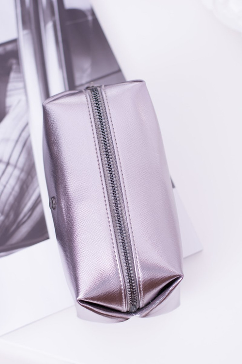 Kosmetyczka Saszetka Monnari Metaliczny Szary