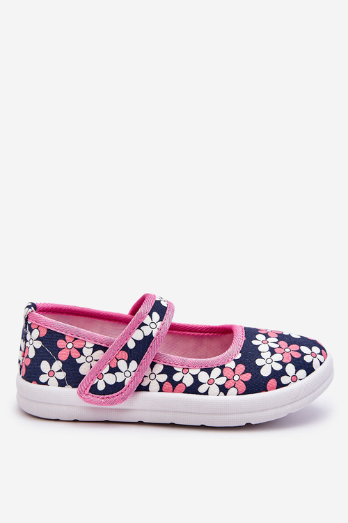 Children's ballerinas in flowers navy blue-pink Noah