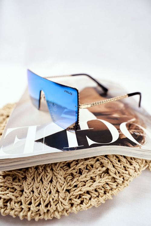 Women's Sunglasses Prius PRE-12 Blue Mirror Chain