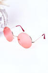Gold Lennon Sunglasses With Red Lenses