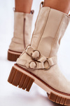 Women's Suede Warm Boots Workers Beige Brinnon