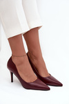 Women's high heels made of eco leather Bordeaux Sivana