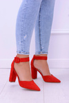 Women's Suede Red Harinta Stiletto Stiletto pumps