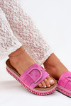 Women's Platform Slippers With Decoration Fuchsia Daphira