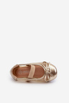 Kids' ballet flats with bow Gold Jellema