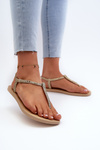 Women's Glittery Flip-Flop Sandals 26914 Ipanema Class Brilha Fem Gold
