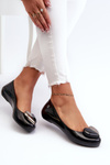 Women's Ballerina Flats with Heart ZAXY LL285027 Black