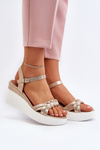 Golden Wedge Sandals Esinna
