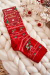 Women's Cotton Christmas Socks reindeer Red