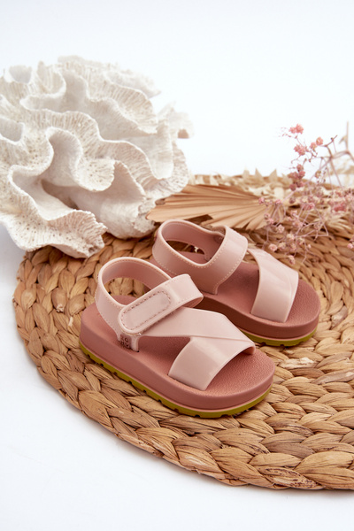 Children's Sandals with Velcro Fastening by ZAXY LL385002 Light Pink