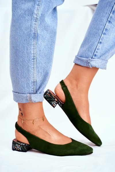 High-Heeled Ballerinas Maciejka Green 04482-09