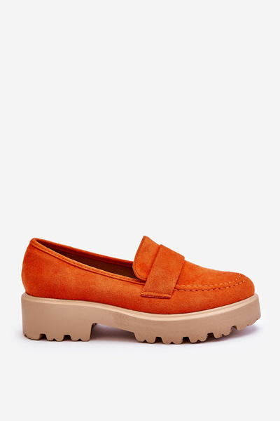 Classic Suede Loafers Loafers Orange Corrin