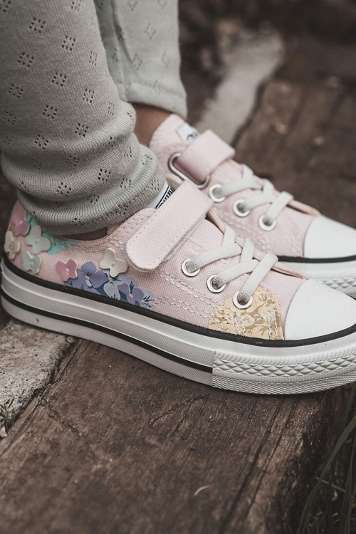 Children's Sneakers Fabric Print Pink Buster