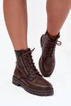 Women's Work Boots Lined Chocolate Ivonelle