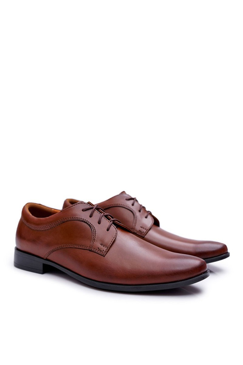 Men's Bednarek Elegant Leather Shoes Visiting Brown Gaspare