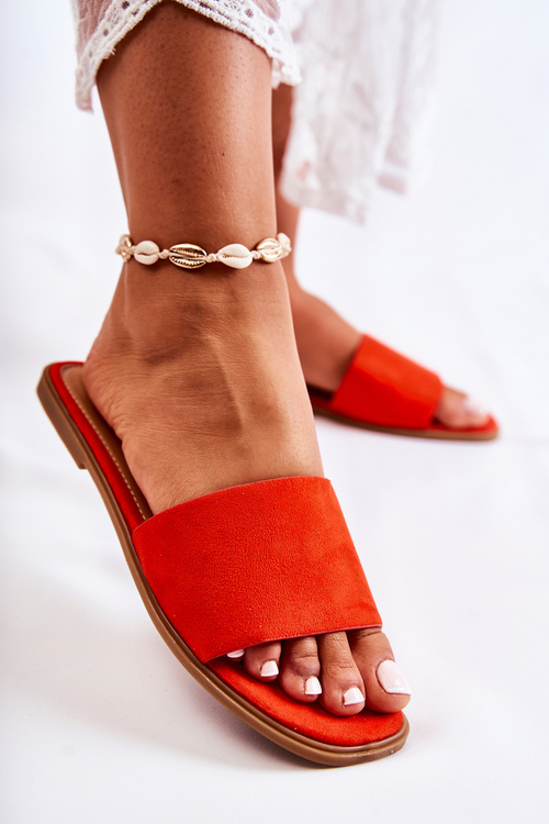 Women's Classic Slippers Smooth Dark Orange Narsis