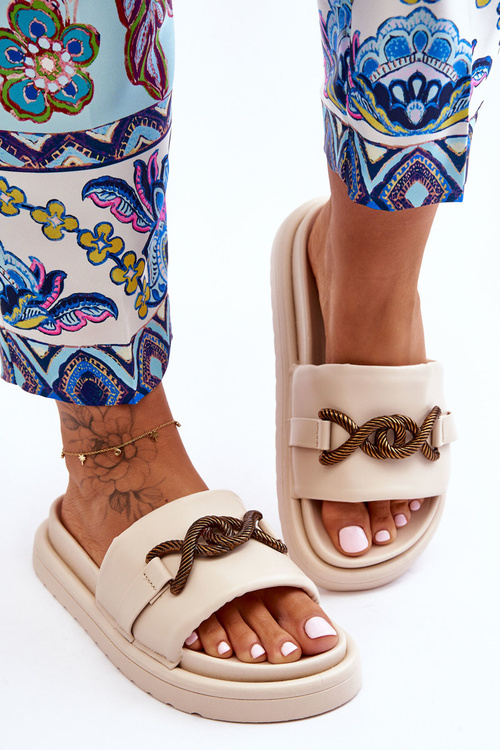 Women's Decorative Sandals Beige Verso