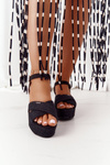 Braided Wedge Sandals Big Star FF274762 Black