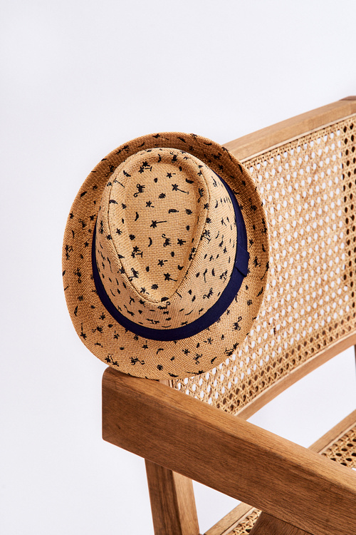 Kapelusz Dziecięcy Palmy Zwierzątka Beżowy