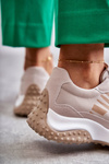 Women's Sport Shoes Tied Beige Tolea