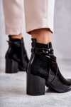 Fashionable Lacquered Boots La.Fi 260037B-LA Black