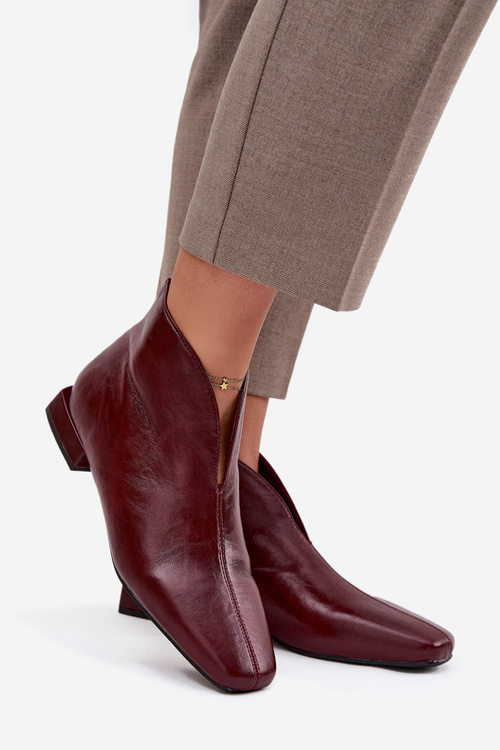Women's ankle boots with delicate heel Bordeaux Elvienne