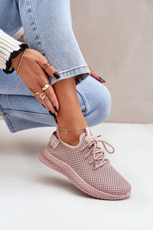 Mesh Slip-on Sports Shoes Women Pink Harice