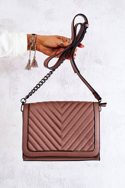 Quilted postman bag Cappucino Hariette
