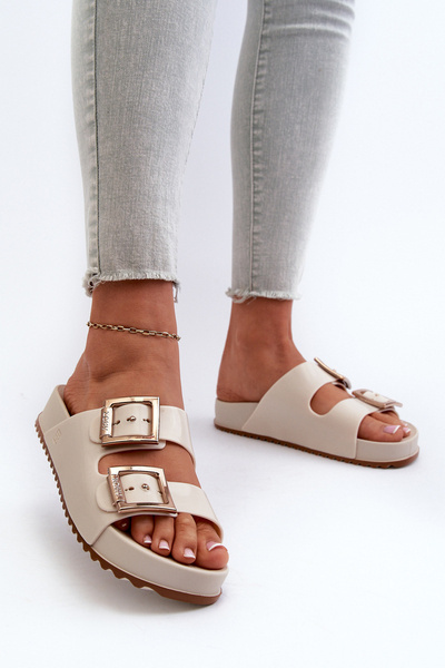 Women's Smooth Slippers ZAXY NN285058 Beige