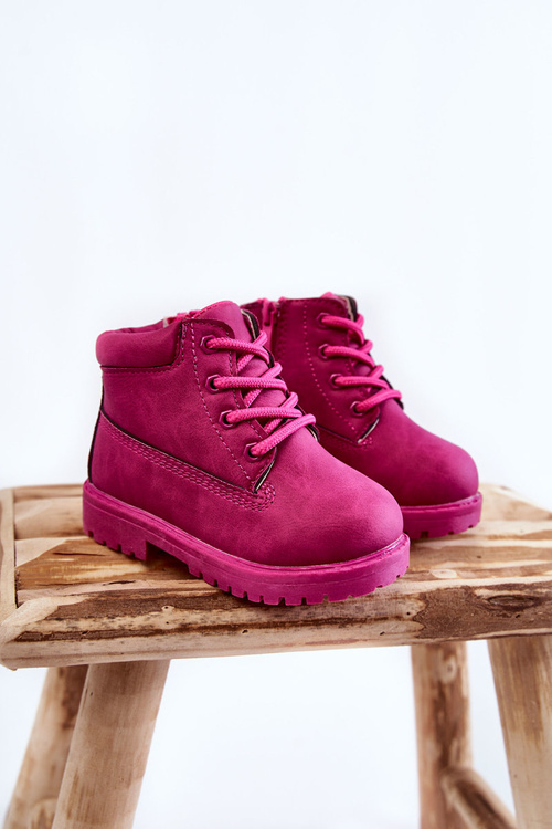 Kids Trappers Boots With Zipper fuchsia Dexter