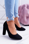 Women's Stiletto Leather Suede Black Verdi pumps