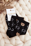 Women's Socks With Bears Black