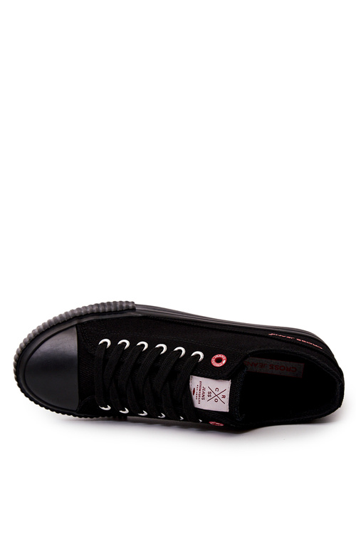 Trampki Materiałowe Męskie Czarne Cross Jeans JJ1R4032C