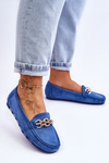 Women's Suede Loafers Blue Sorento