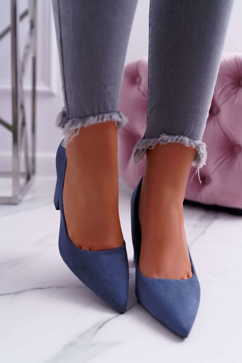 Women's Stiletto pumps Suede Blue Clarina
