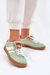 Low Women's Sneakers With Double Lacing Green Ventus