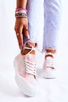 Women's Sneakers On The Platform Pink Comes 