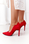 Suede Stilettos S.Barski L65-1 Red
