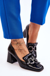 Patent Leather Comfortable Pumps Black Mercy