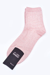 Women's Cotton Socks With Silver Thread COSAS Salmon Color