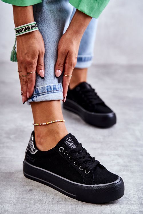 Women's Material Sneakers Big Star KK274036 Black